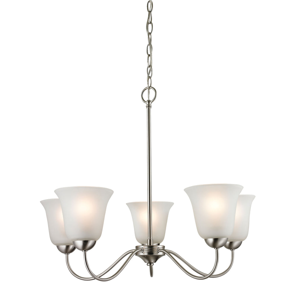 Conway 5 Light Chandelier In Brushed Nickel