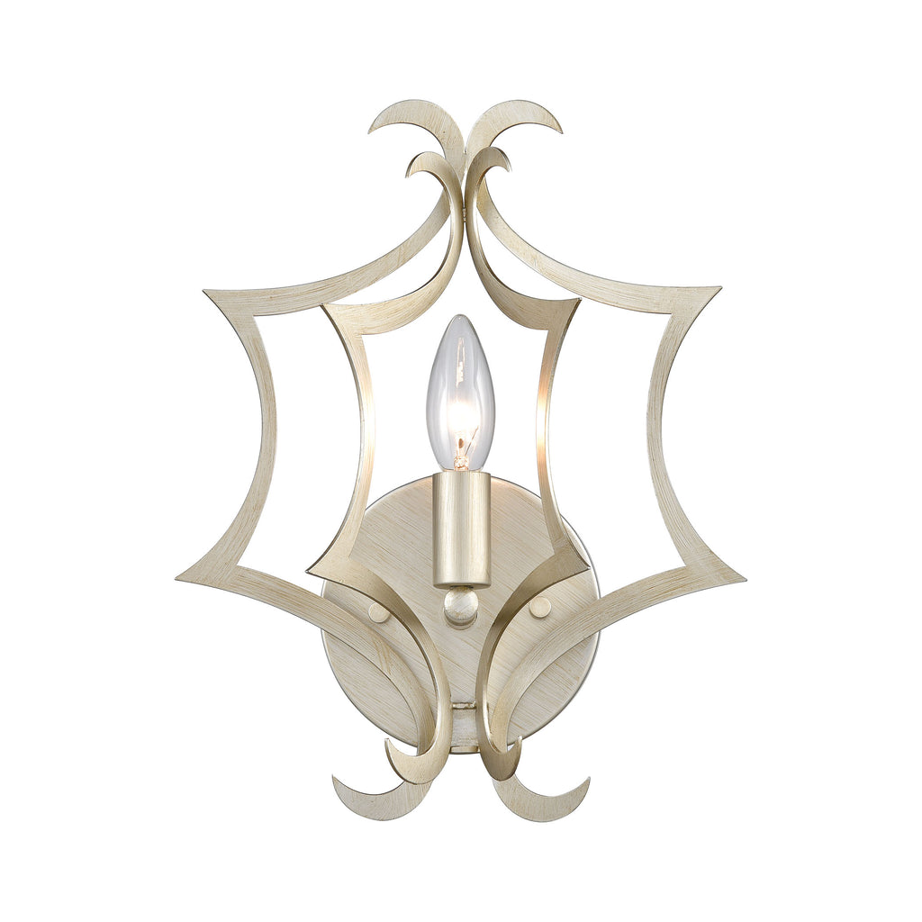 Delray 1-Light Sconce in Aged Silver
