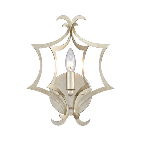 Delray 1-Light Sconce in Aged Silver