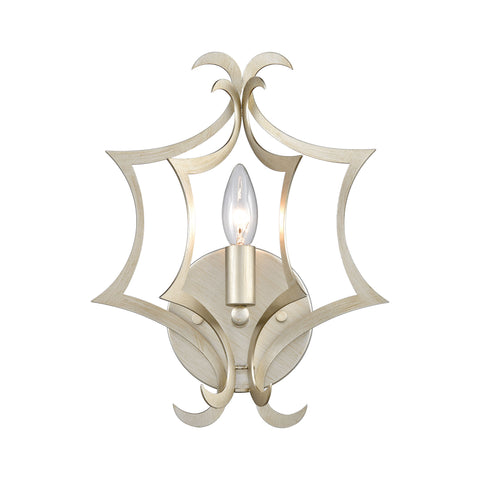 Delray 1-Light Sconce in Aged Silver