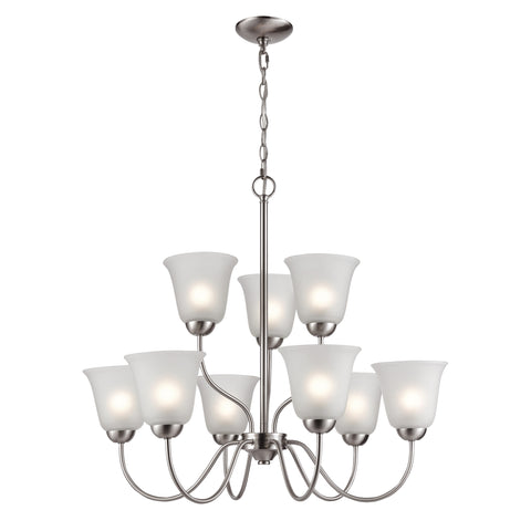 Conway 26'' Wide 9-Light Chandelier - Brushed Nickel