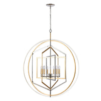 Geosphere 46'' Wide 9-Light Chandelier - Polished Nickel