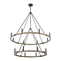 Transitions 56'' Wide 16-Light Chandelier - Oil Rubbed Bronze