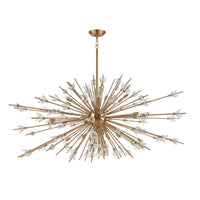 Starburst 72'' Wide 31-Light Chandelier - Satin Brass