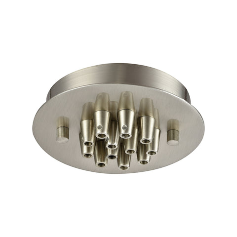 Pendant Options 12 Light Small Round Canopy in Satin Nickel