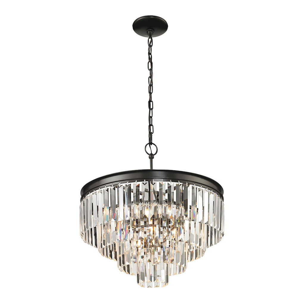 Palacial Collection 4+1 light pendant in Oil Rubbed Bronze