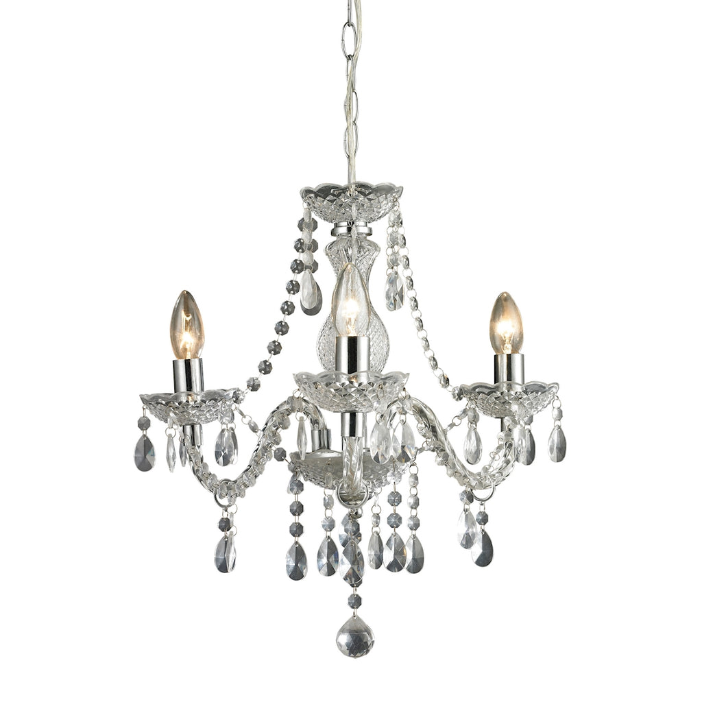 Theatre 3-Light Mini Chandelier in Clear