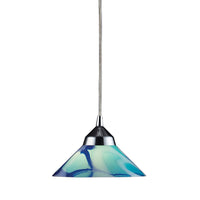 Refraction Collection Pendant with Caribbean Glass