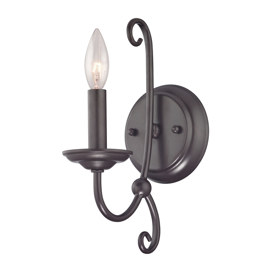 Williamsport 1 Light Wall Sconce In Oil Rubbed Bronze