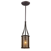 Barringer 1-Light Mini Pendant and Tan Mica Shade