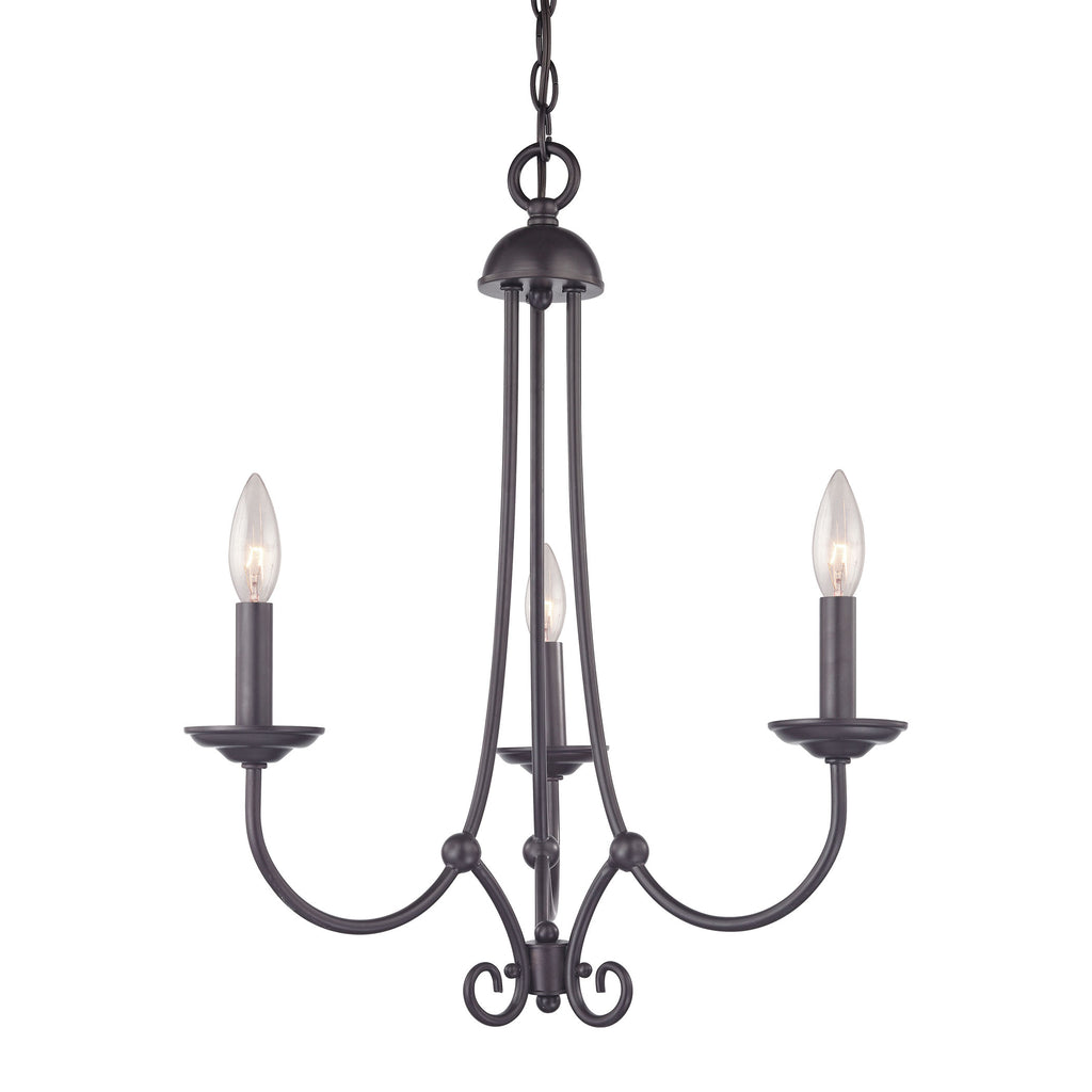 Williamsport 3 Light Chandelier  In Oil Rubbed Bronze