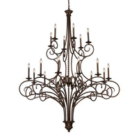 Gloucester 12+6 Light Chandelier in Antique Bronze