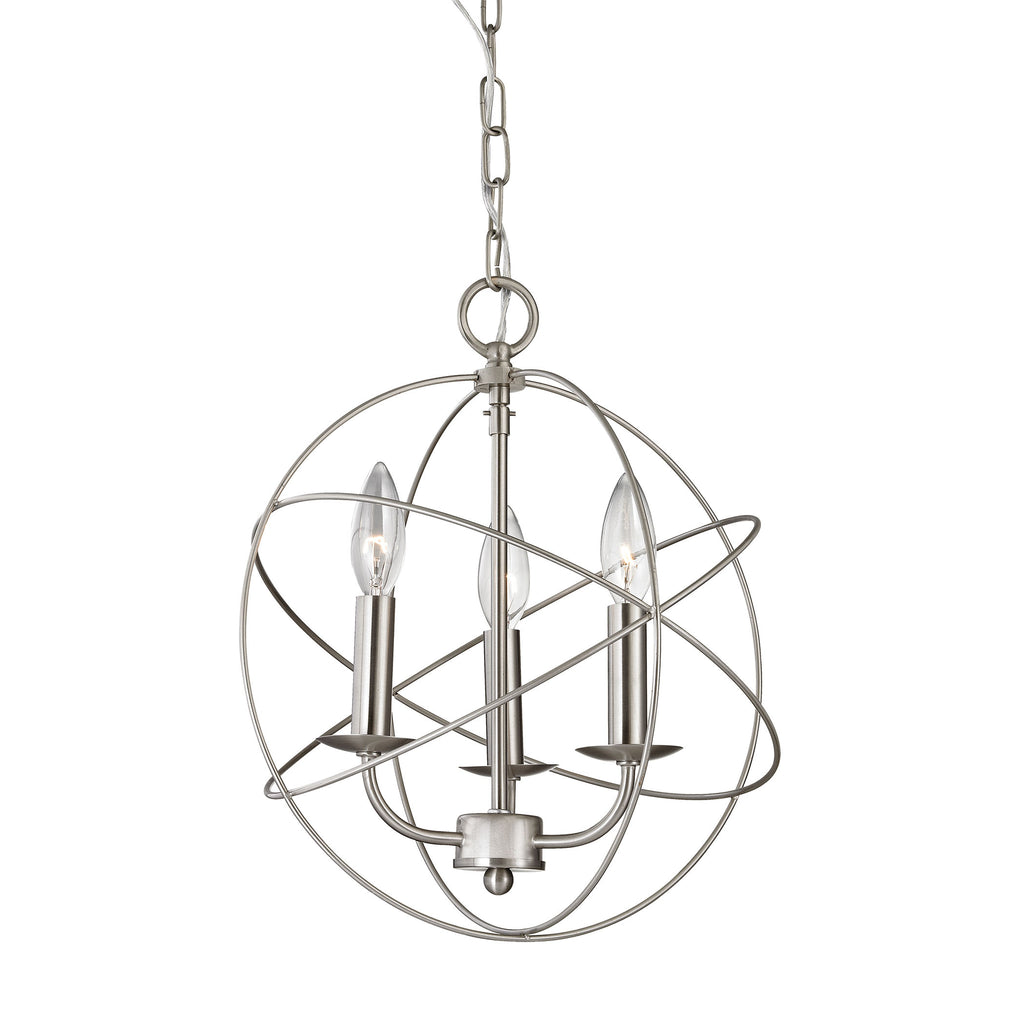 Williamsport 3 Light Chandelier In Brushed Nickel