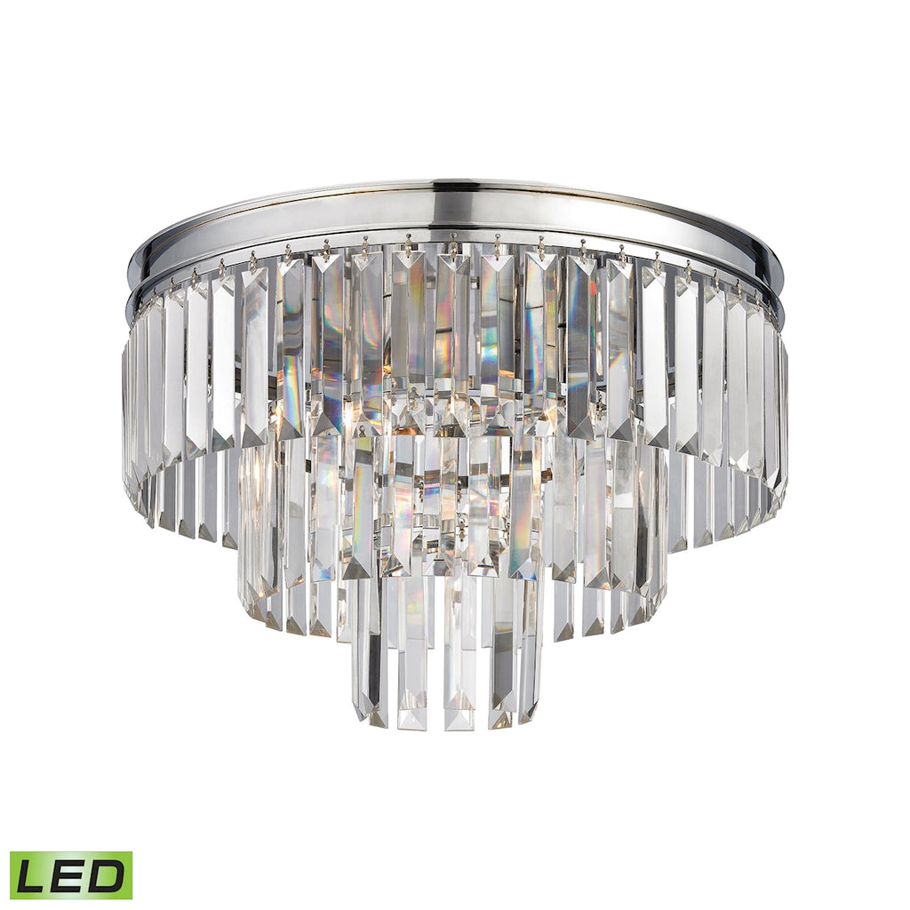 Palacial 3 Light LED Semi Flush in Polished Chrome