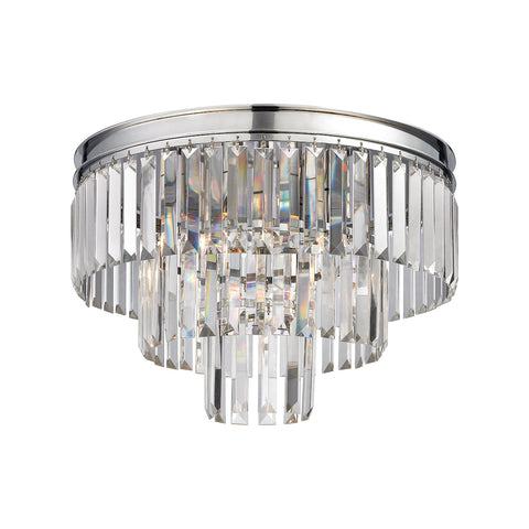 Palacial 3 Light Semi Flush in Polished Chrome