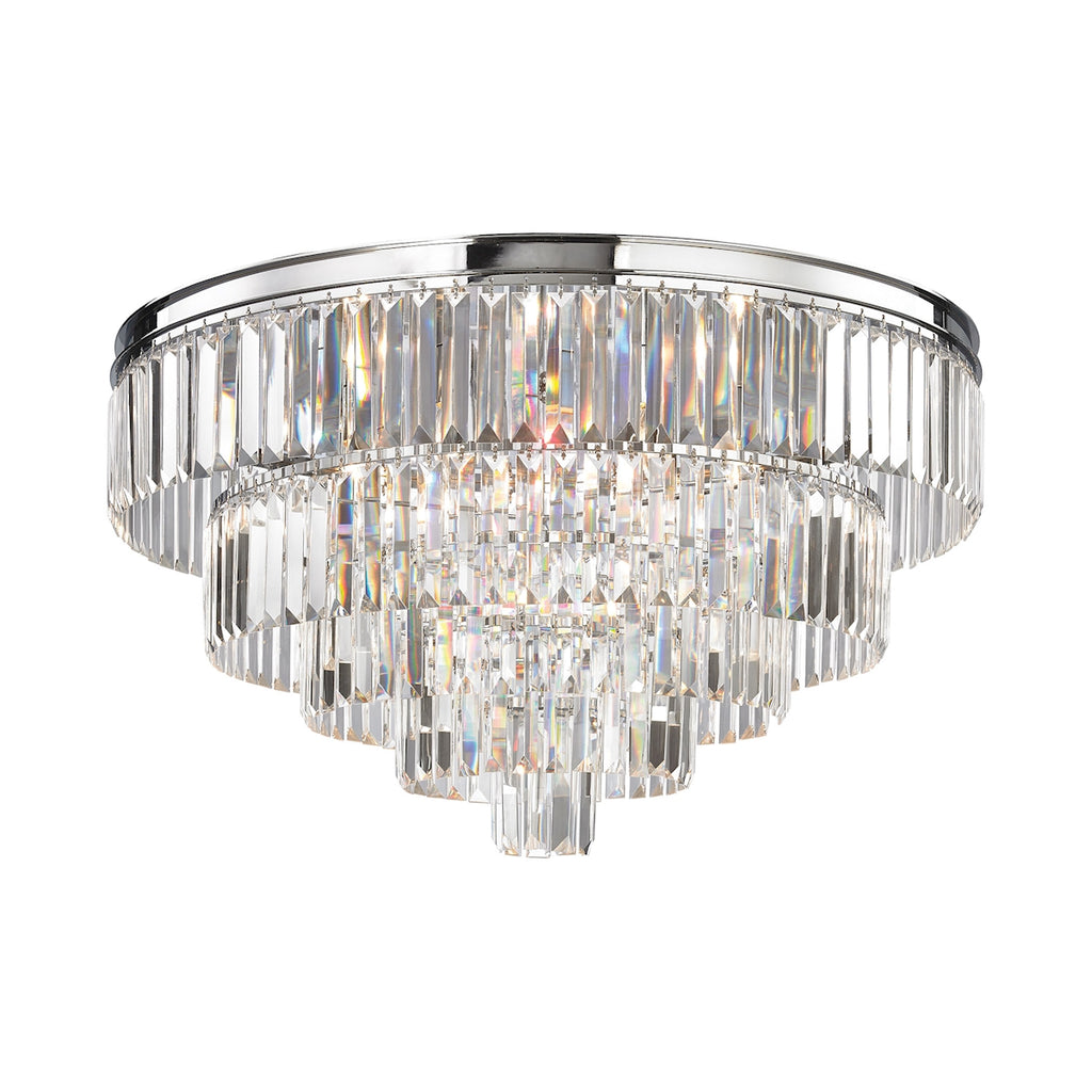 Palacial 6 Light Flush Mount in Polished Chrome