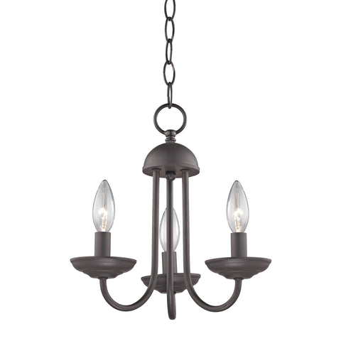 Williamsport 3 Light Mini Chandelier In Oil Rubbed Bronze