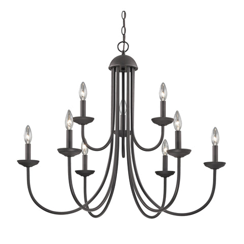 Williamsport 9 Light Chandelier In Oil Rubbed Bronze