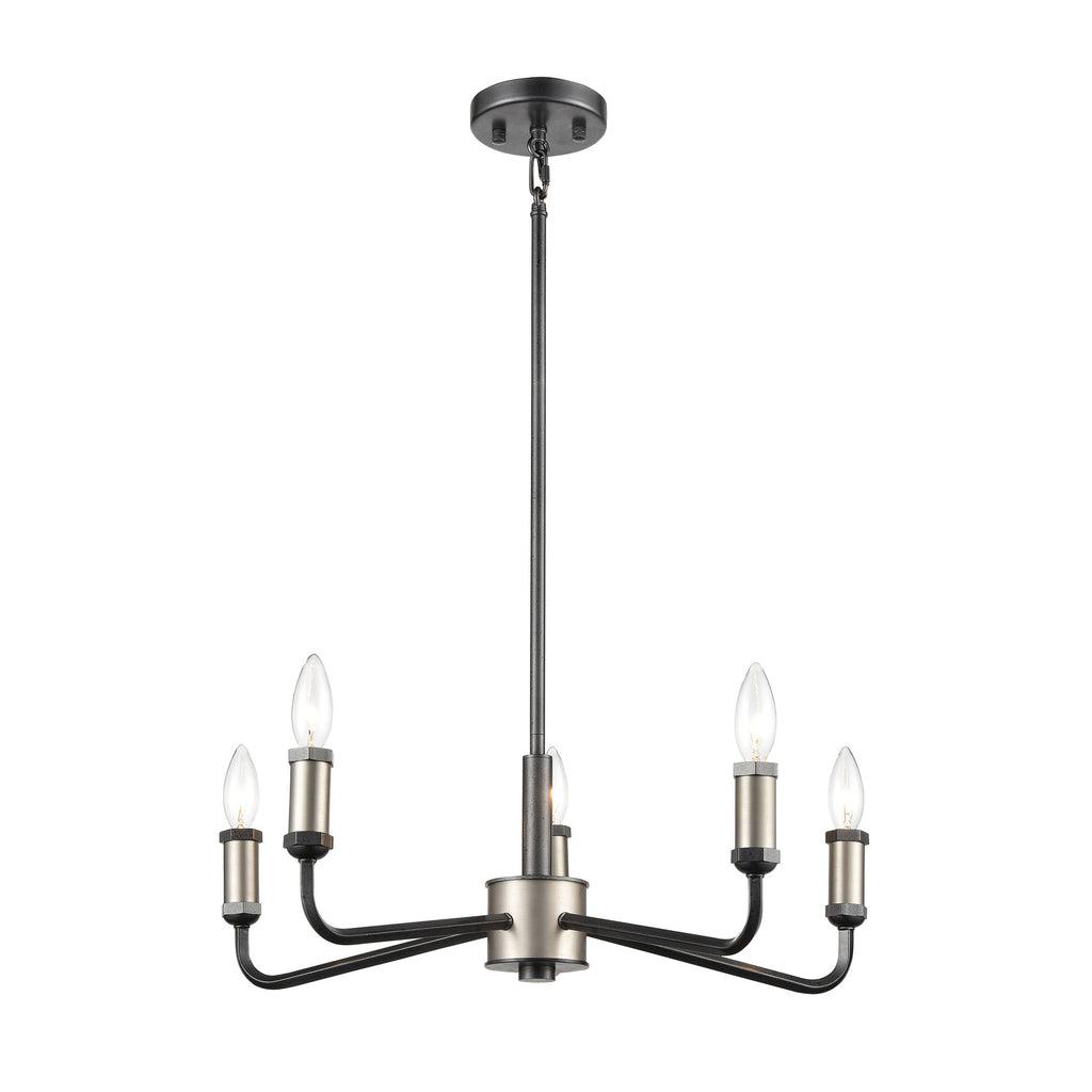 Cortlandt 5-Light Chandelier in Gray Iron