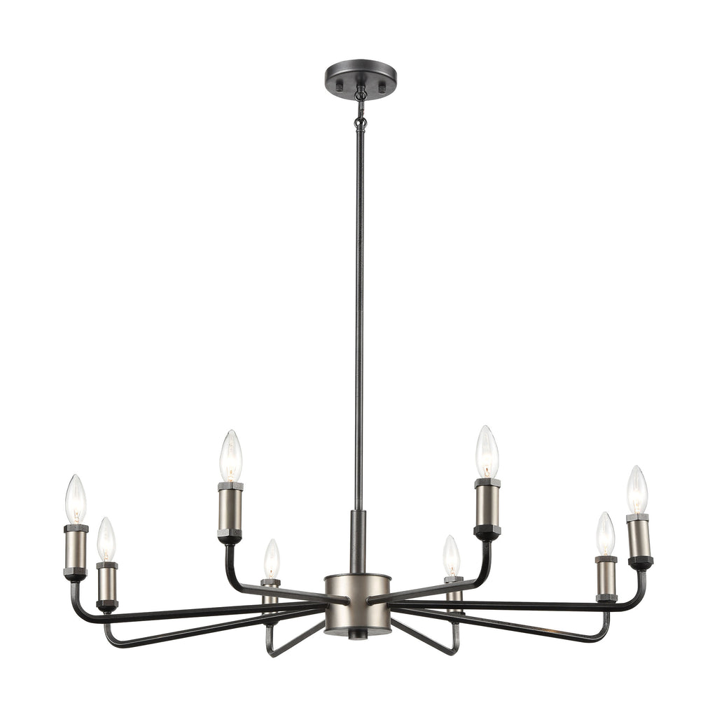 Cortlandt 8-Light Chandelier in Gray Iron