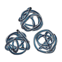 Glass Knot - Set of 3 Navy