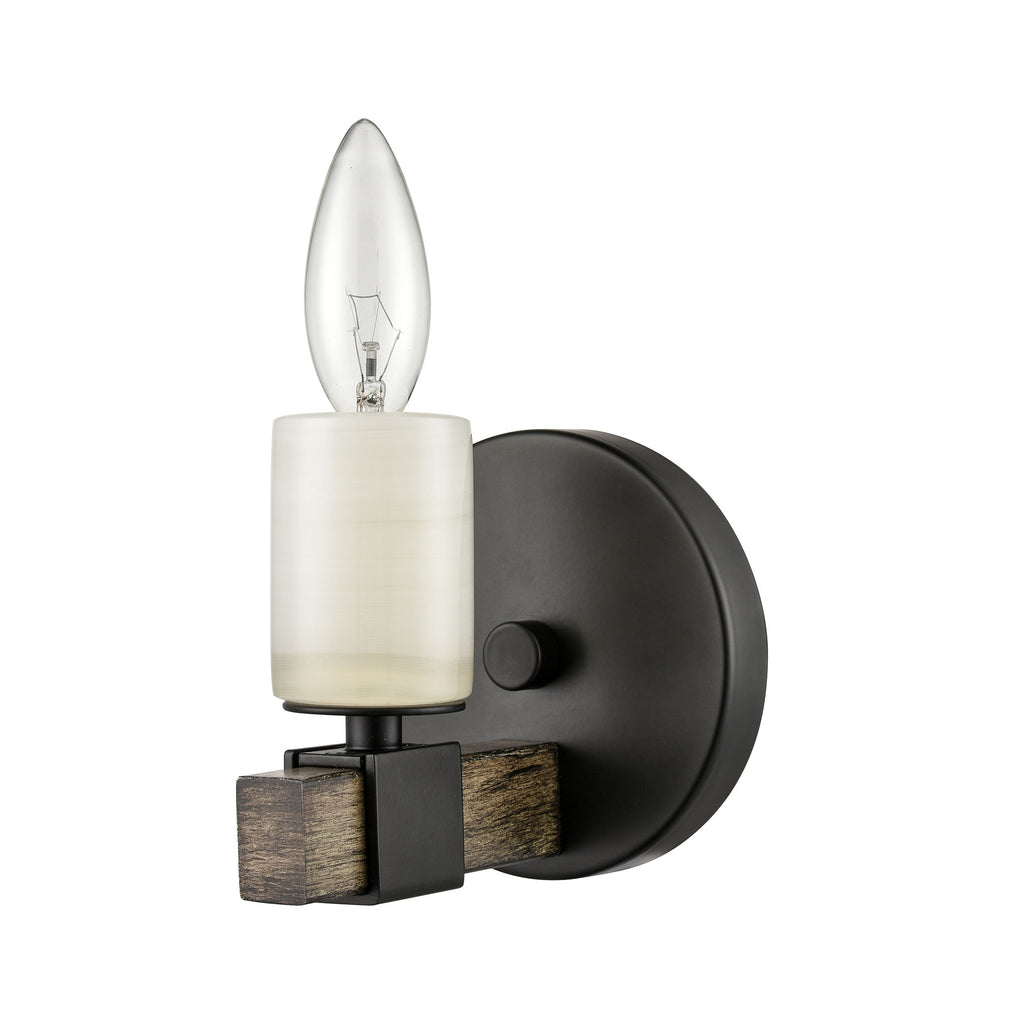 Stone Manor 5'' High 1-Light Sconce - Matte Black
