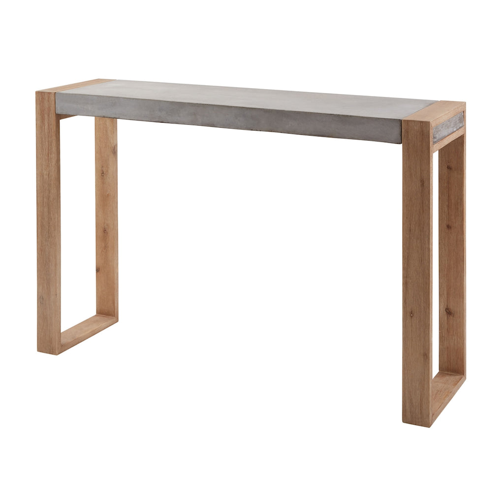 Paloma Console Table in Lightweight Concrete and Acacia Wood