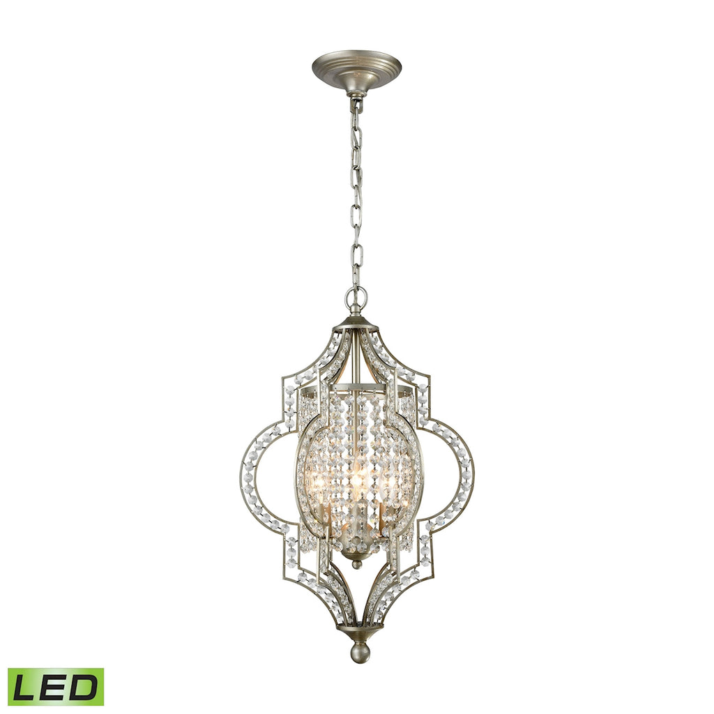 Gabrielle 3 Light LED Chandelier in Aged Silver
