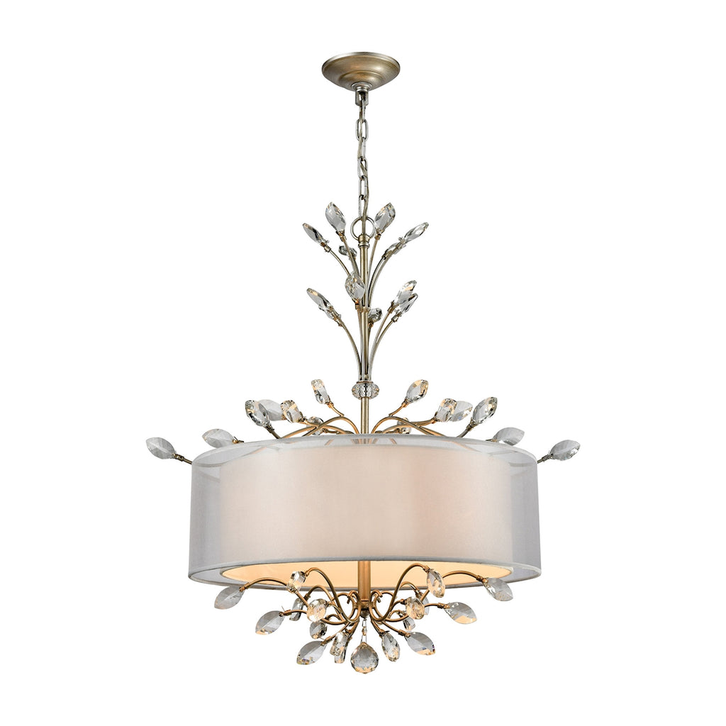 Asbury 4-Light Chandelier in Aged Silver