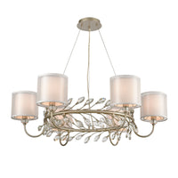 Asbury 34'' Wide 6-Light Chandelier - Aged Silver