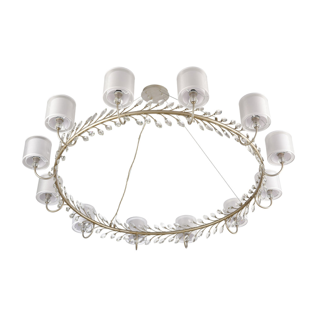 Asbury 62'' Wide 12-Light Chandelier - Aged Silver