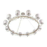 Asbury 62'' Wide 12-Light Chandelier - Aged Silver