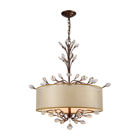 Asbury 4 Light Chandelier in Spanish Bronze