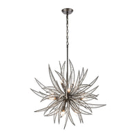 Naples 11-Light Pendant in Dark Graphite with Clear Crystal