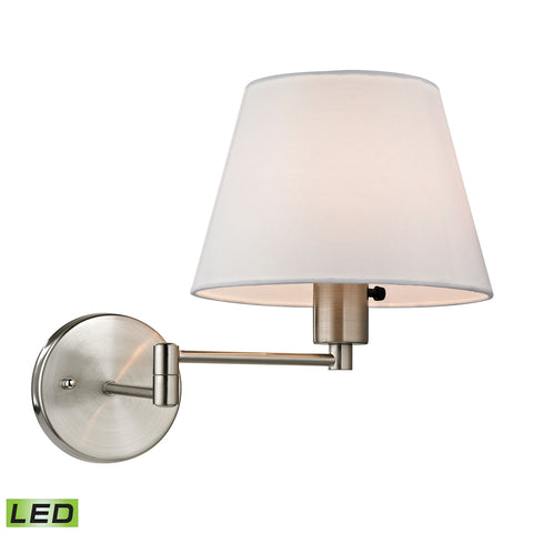Avenal Collection 1 light swingarm in Brushed Nickel - LED Offering Up To 800 Lumens (60 Watt Equiva