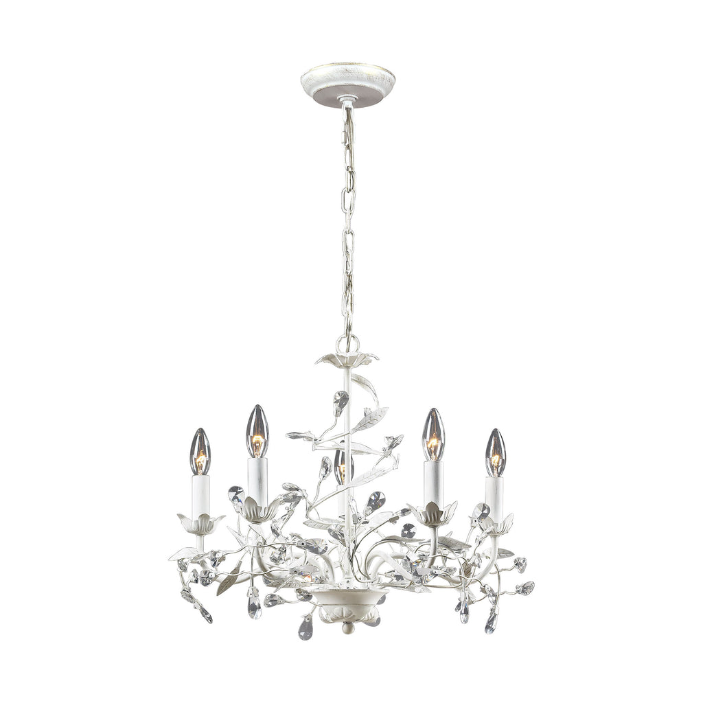 Circeo 5-Light Chandelier in Antique White