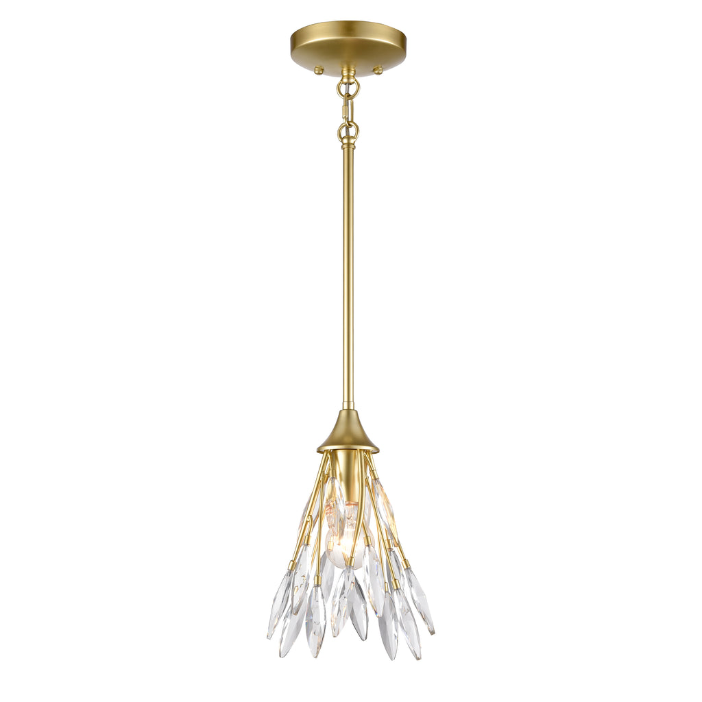 Flora Grace 7'' Wide 1-Light Mini Pendant - Champagne Gold