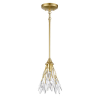 Flora Grace 7'' Wide 1-Light Mini Pendant - Champagne Gold