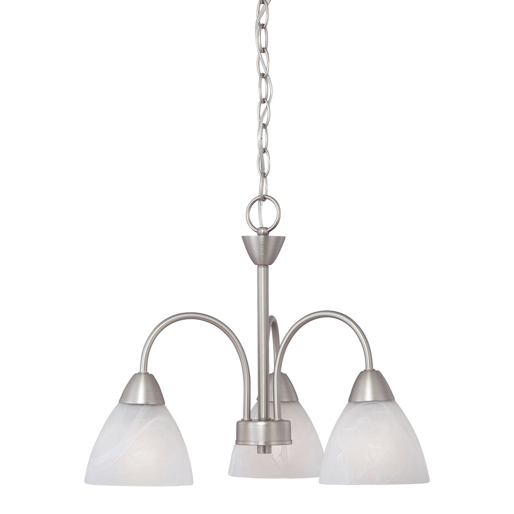 Tia 17.75'' Wide 3-Light Chandelier - Matte Nickel