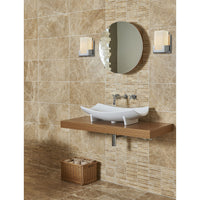 Balcony 1-Light Vanity Sconce in Polished Chrome with Opal White Glass