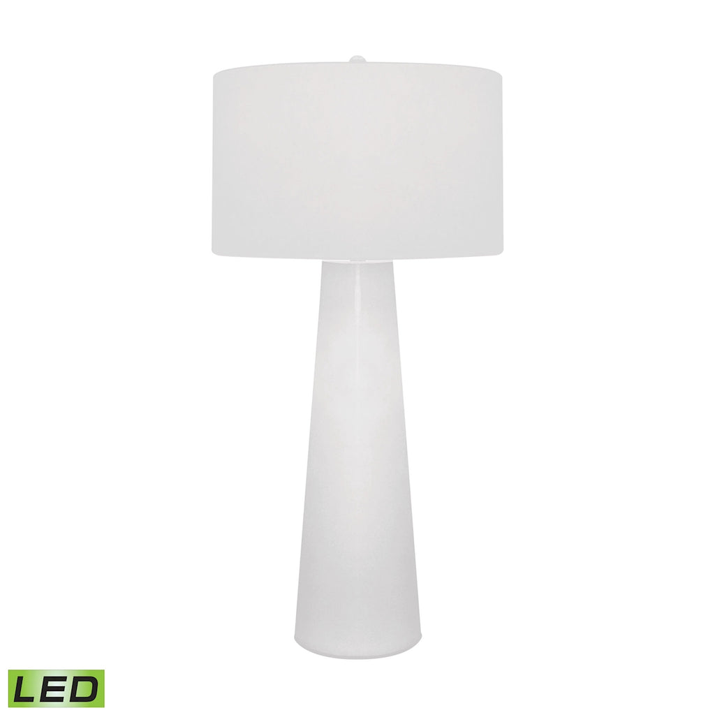White Obelisk LED Table Lamp With Night Light