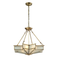 Decostar Collection 4 light pendant in Brushed Brass
