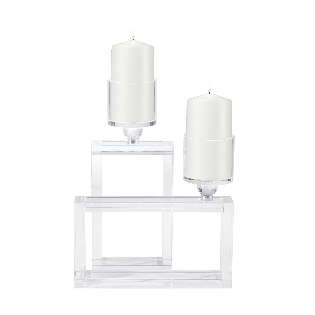 Cubic Candle Holder in Clear
