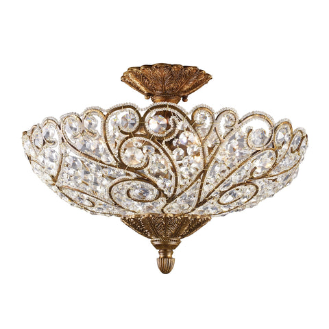 Seneca 6-Light Semi-Flush in A Spanish Bronze Finish