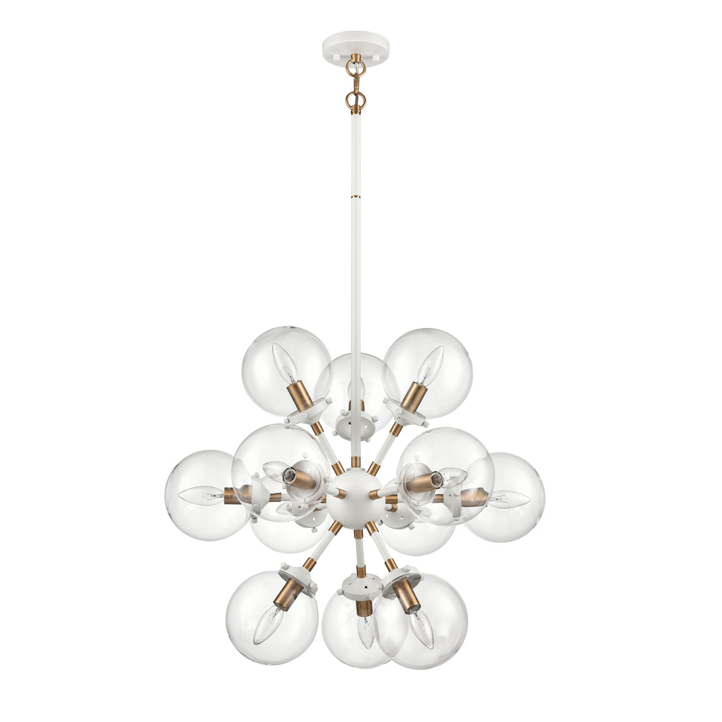 Boudreaux 25'' Wide 12-Light Chandelier - Matte White