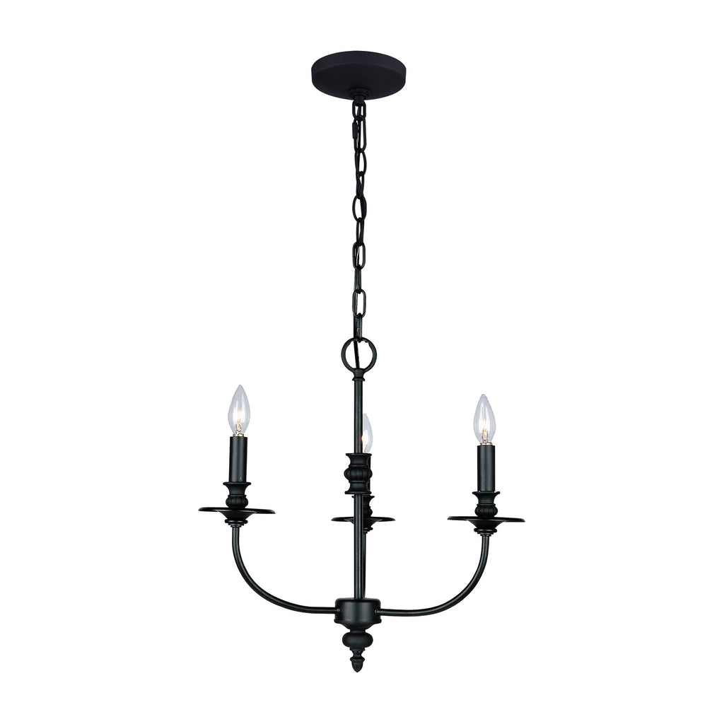 D Hartford 3-Light Chandelier in An Oil-Rubbed Finish