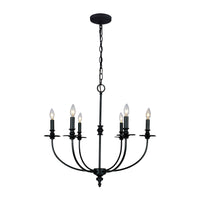 Hartford 6-Lt Chandelier in An Oil-Rubbed Finish