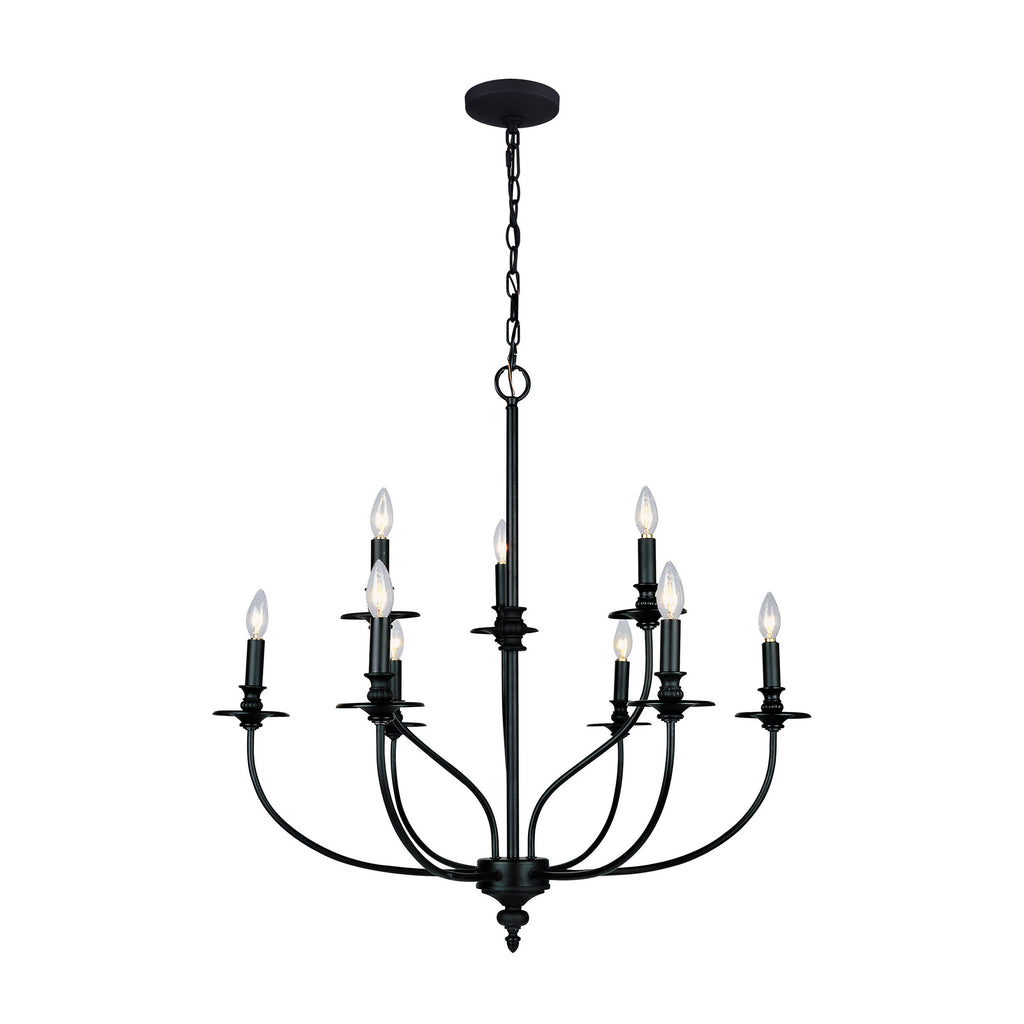 Hartford 9-Light Chandelier in Oil Rubbed Bronze