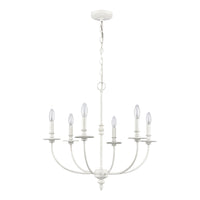 Hartford 25'' Wide 6-Light Chandelier - Farmhouse White