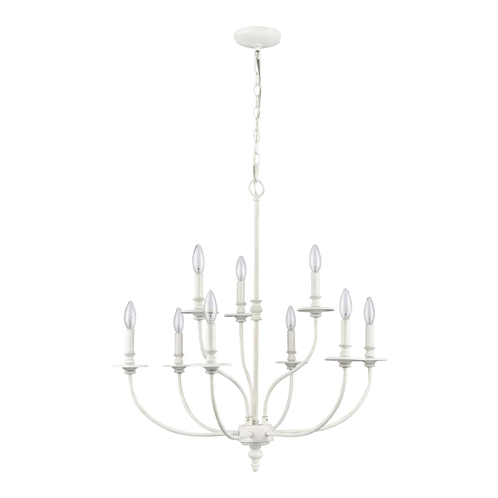 Hartford 29'' Wide 9-Light Chandelier - Farmhouse White